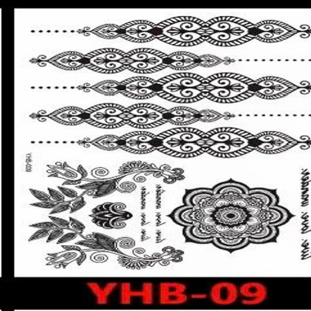 12 PCS Henna Mehendi Tatto Sticker Waterproof [12 PCS COMBO]