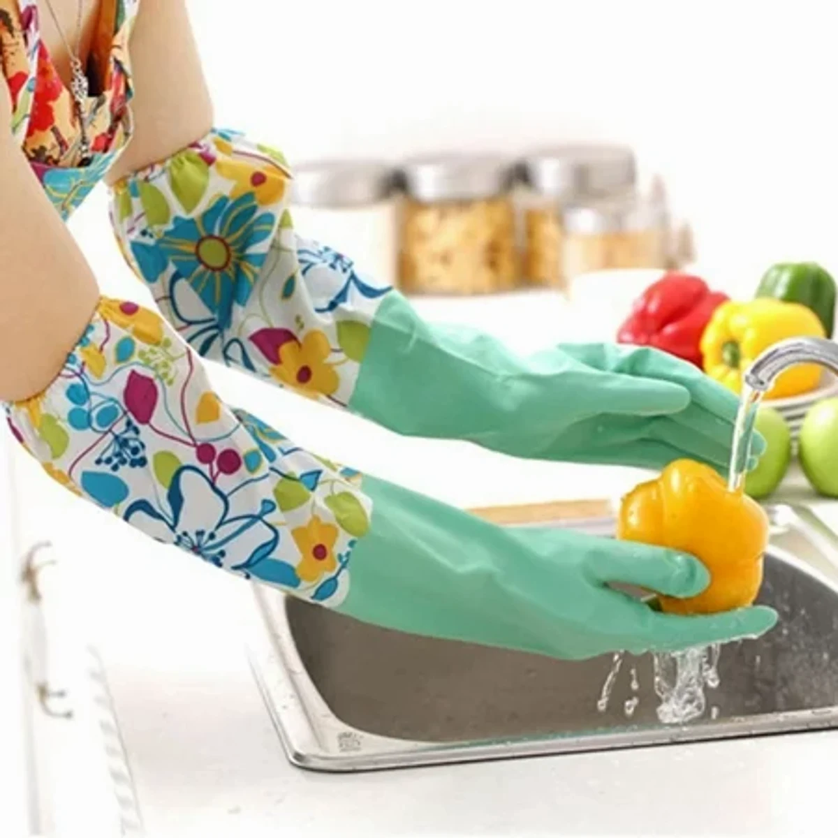 Waterproof Dish Washing And Cleaning Gloves 1 Pair